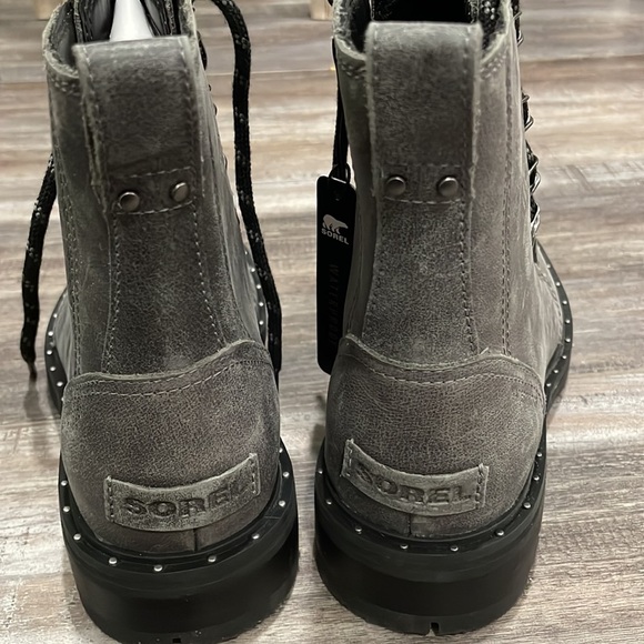 Sorel Women's Lennox Lace Boot - Waterproof - Quarry - NEW - Picture 8 of 10